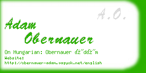 adam obernauer business card